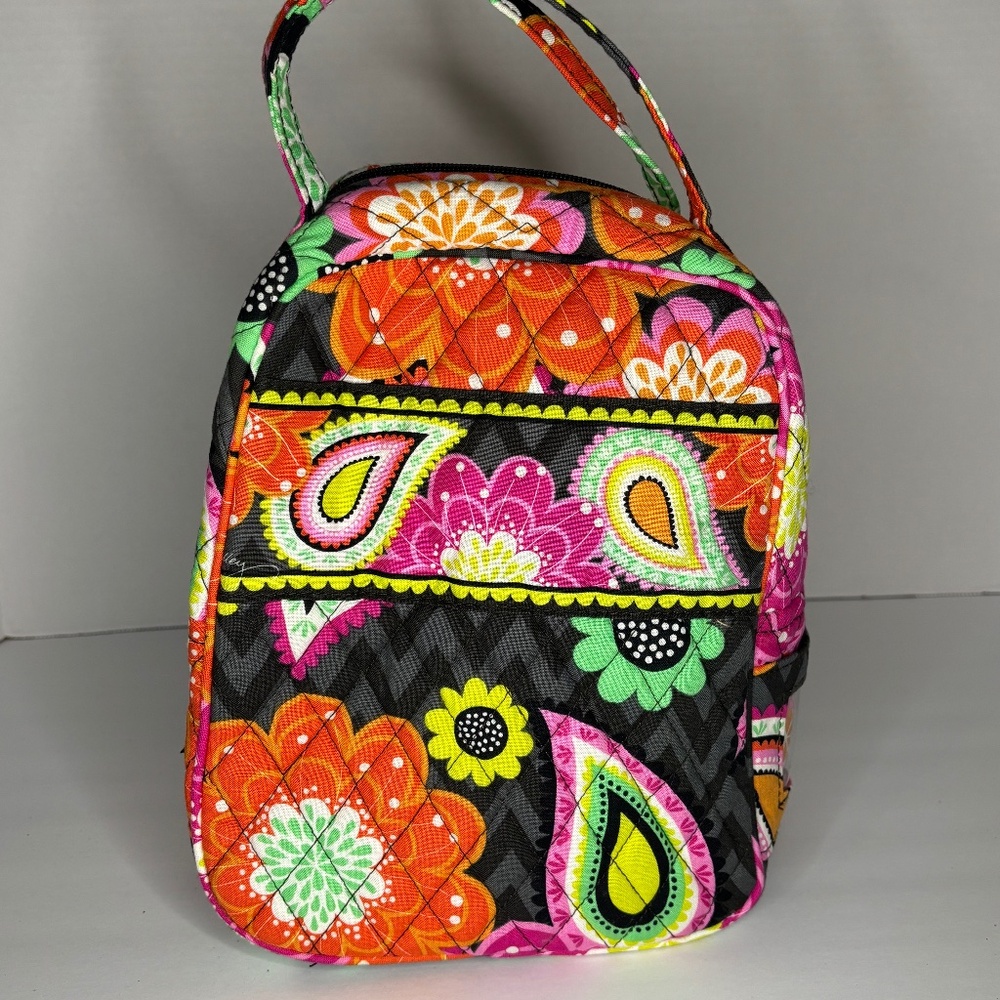 Vera Bradley Cotton Bunch Lunch Bag Ziggy Zinnia Pattern